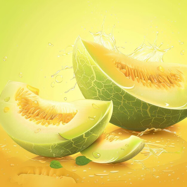 Honeydew Melon Vector Illustration