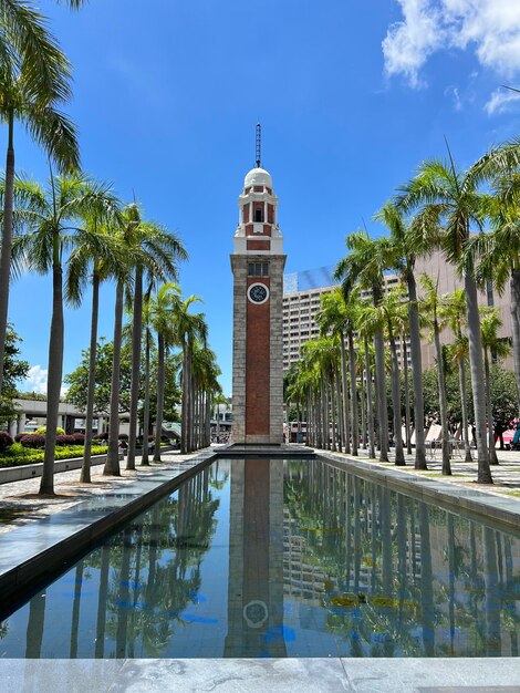 Hong Kong attraction Clock Tower with good weather and blue sky