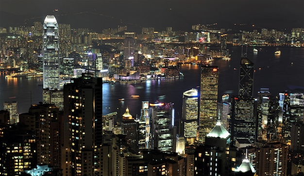 Foto hong kong china night view