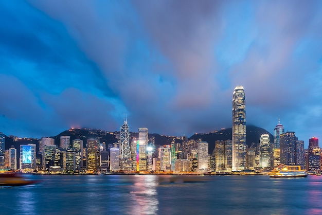 Foto hong kong china stadsgezicht op de haven