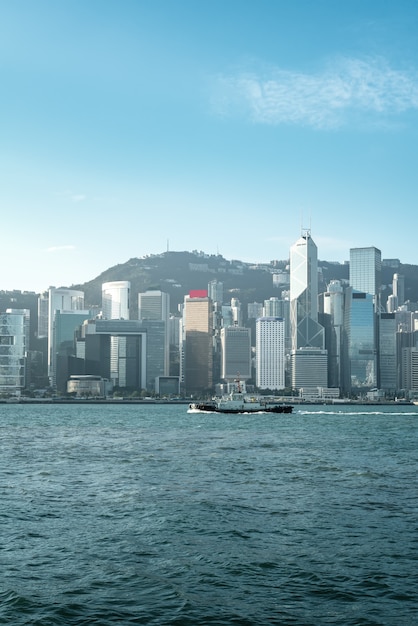 Città di hong kong e architettura moderna