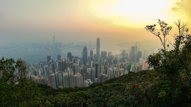 Вид на город Гонконг с Пика