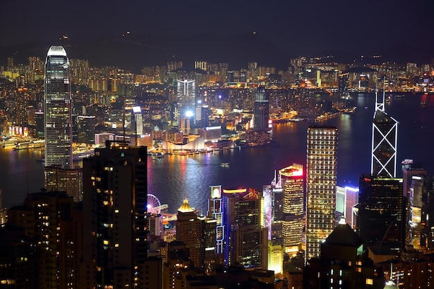 Hong Kong at night from Victoria Peak