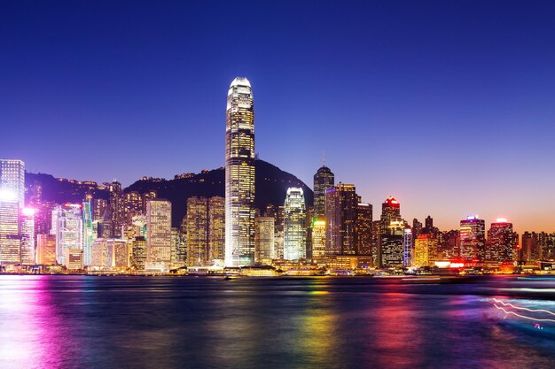 Photo hong kong at night