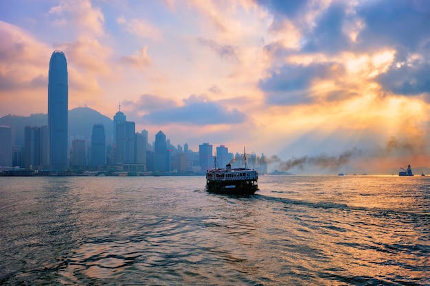 Hong kong skyline hong kong china