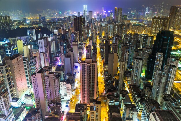 Photo hong kong skyline at night