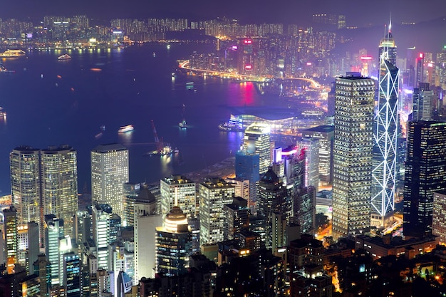 Hong Kong skyline at night