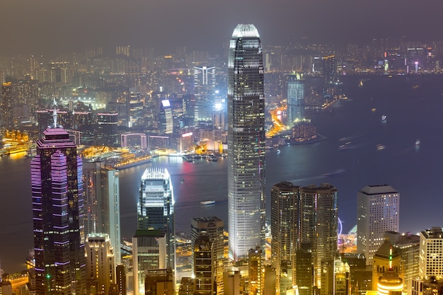 Hongkong skyline from victoria peak