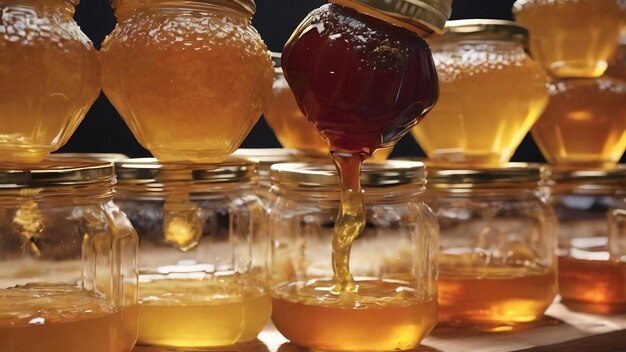 Honing gemengd uit verschillende soorten honing