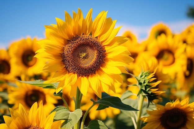 Honingkleuren Zonnebloemen en bijen