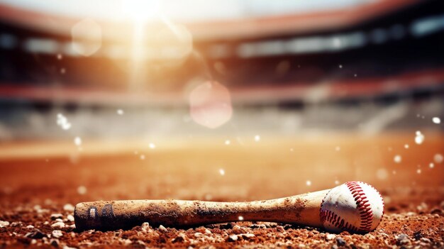 honkbal en honkbal in het veld