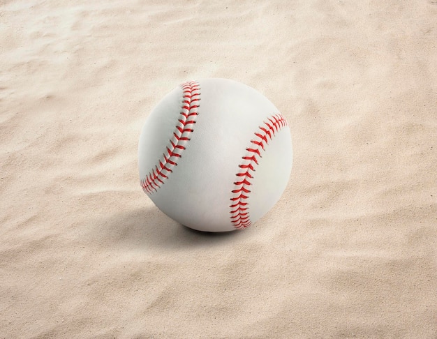 Honkbal op het zandstrand zee