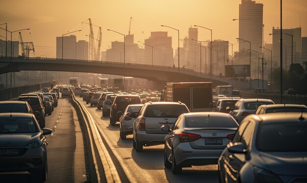 ハープ の 鳴き声 と 忍耐 力 の ない 運転手 たち は,高速 道路 の 混乱 し た 滞 の 特徴 でし た