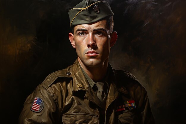 Honor and Dedication A Soldier's Portrait Description portrait of a soldier