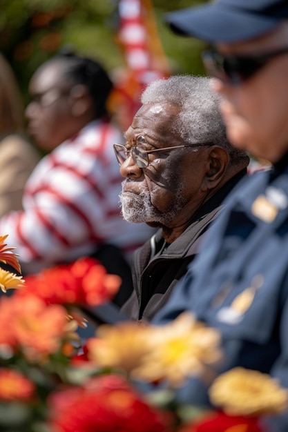 Photo honorable people veterans day memorial day soldiers and camouflage military attire