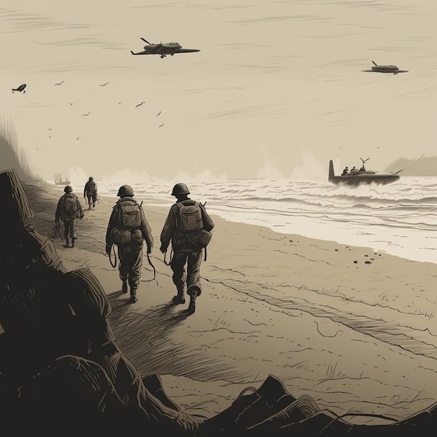 Honoring the bravery of the soldiers of dday a powerful image of the normandy landings