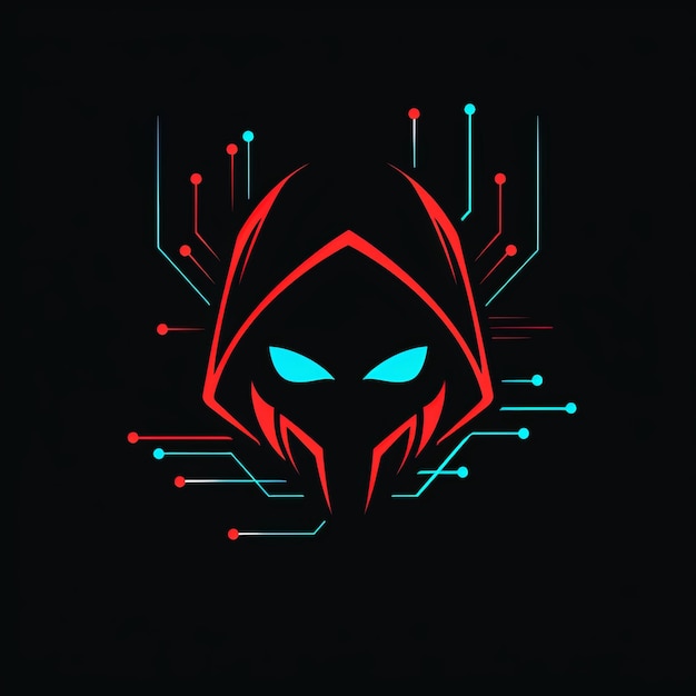 hooded hacker logo mascot