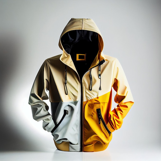 Hooded jacket on a mannequin generative ai