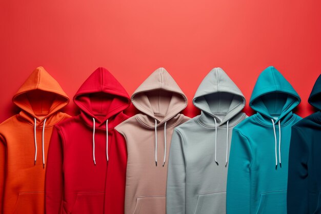 Photo hooded sweatshirts isolated on plain background for sleek look