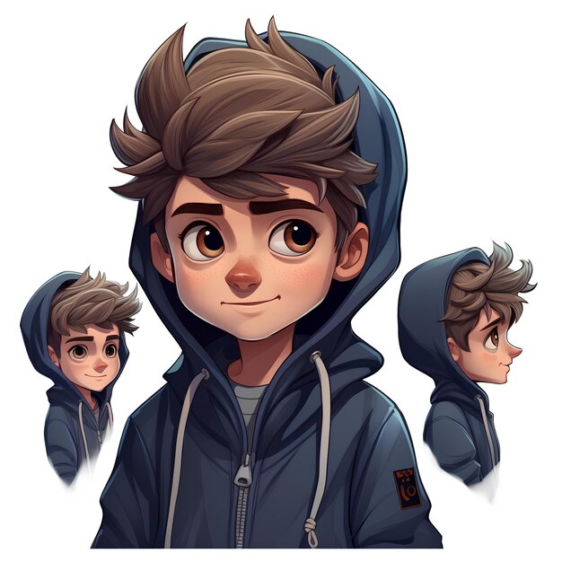 Hoodie boy character design