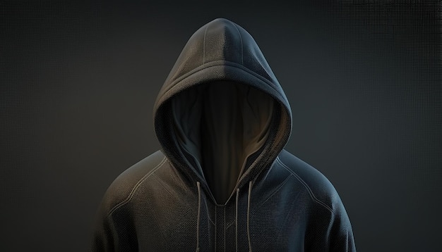 Hoodie digital art illustration Generative AI