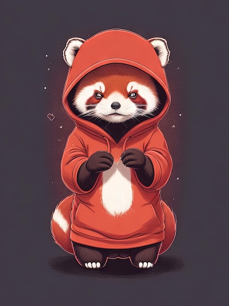 Photo hoodie hugs adorable animals in cozy attire