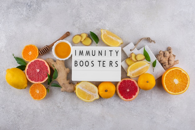Hoofdbeeld van immuniteitsversterkende voedingsmiddelen