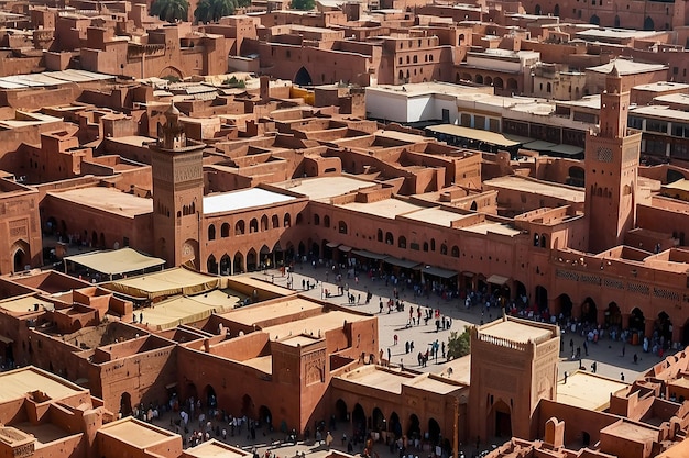 Hoofdplein van Marrakech in de oude Medina Marokko