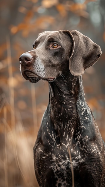 Hoog gedetailleerd portret van een professionele volwassen honden AI gegenereerde illustratie