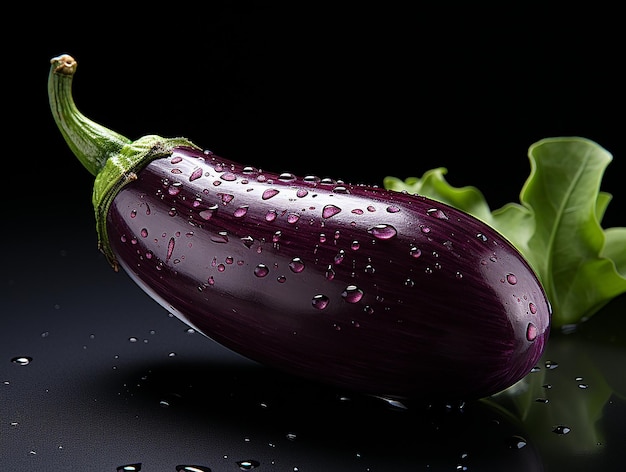 Foto hoog gedetailleerde aubergine