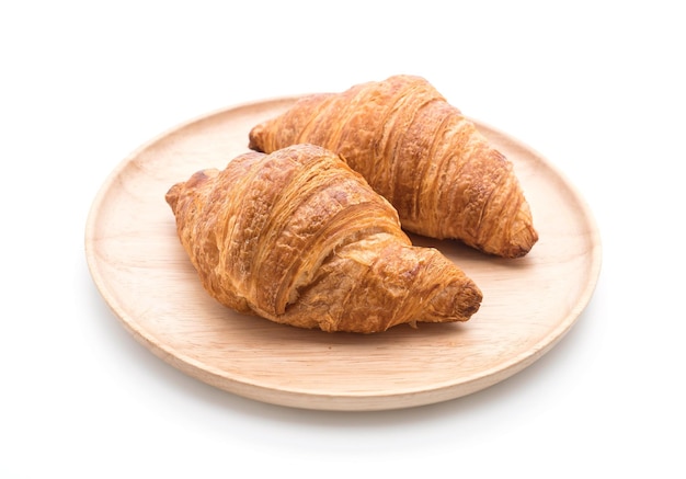 Hooghoekbeeld van brood op een bord