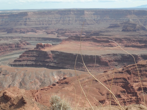 Hooghoekbeeld van canyons