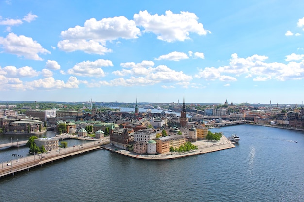 Hooghoekbeeld van de stad