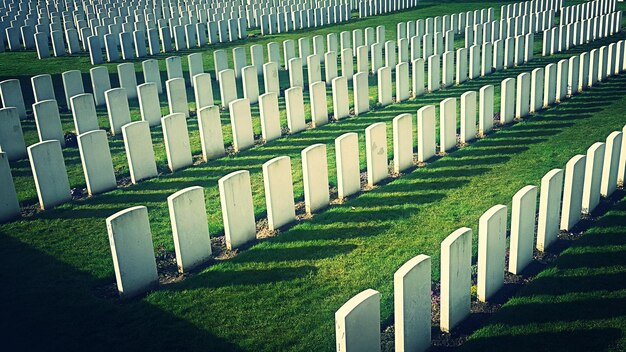 Hooghoekbeeld van de tyne cot