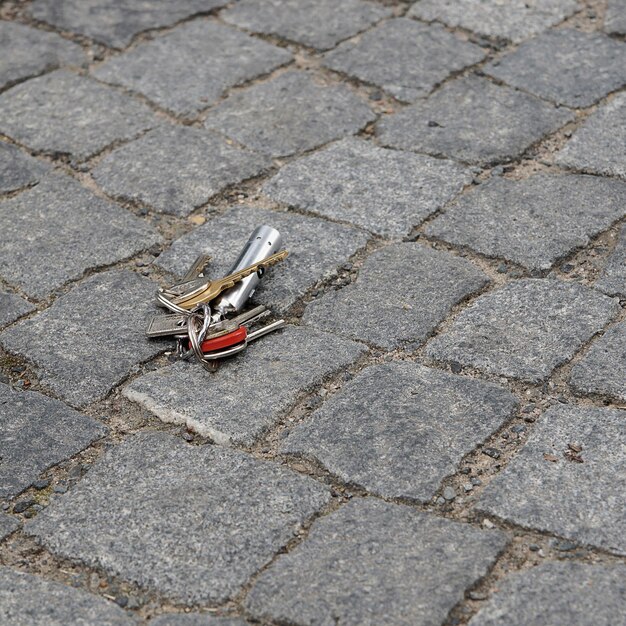 Foto hooghoekbeeld van de weg