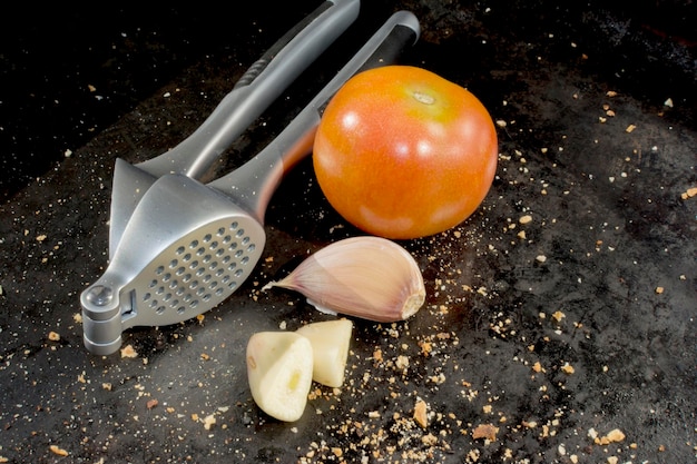 Foto hooghoekbeeld van fruit op tafel