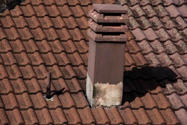 Foto hooghoekbeeld van geplaveide straat