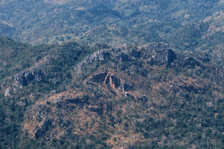 Foto hooghoekbeeld van het land