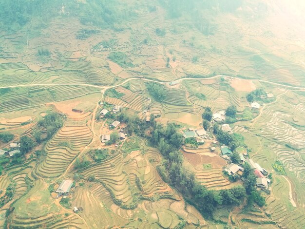 Foto hooghoekbeeld van het land