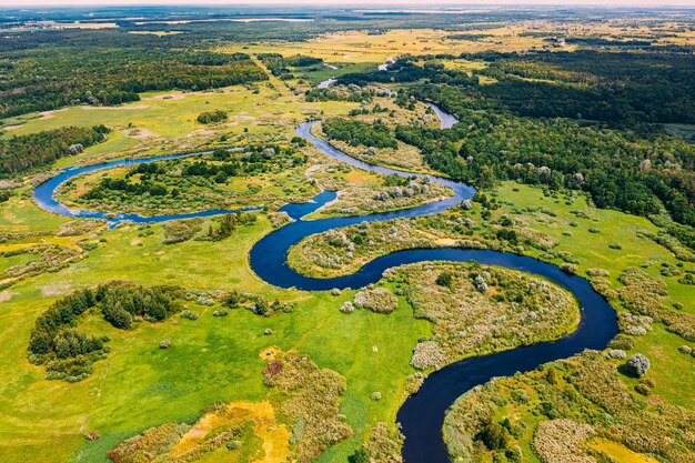 Foto hooghoekbeeld van het landschap