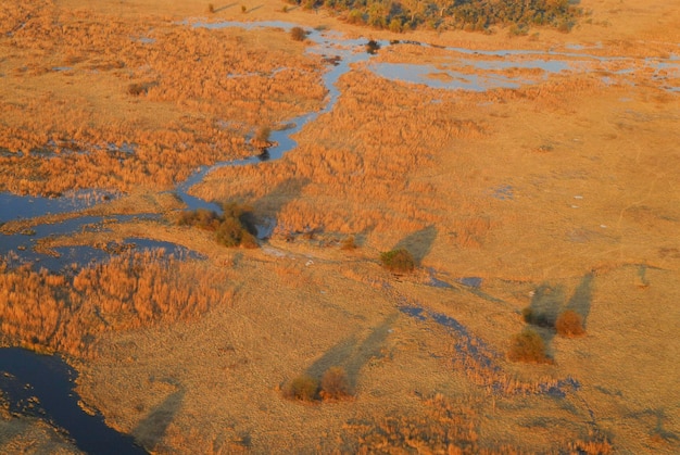 Foto hooghoekbeeld van het landschap