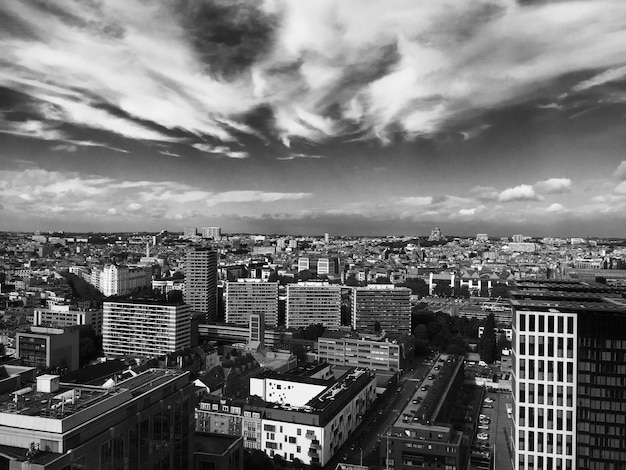 Foto hooghoekbeeld van het stadsbeeld