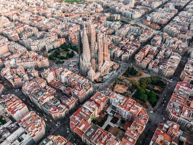 Hooghoekbeeld van het stadsbeeld