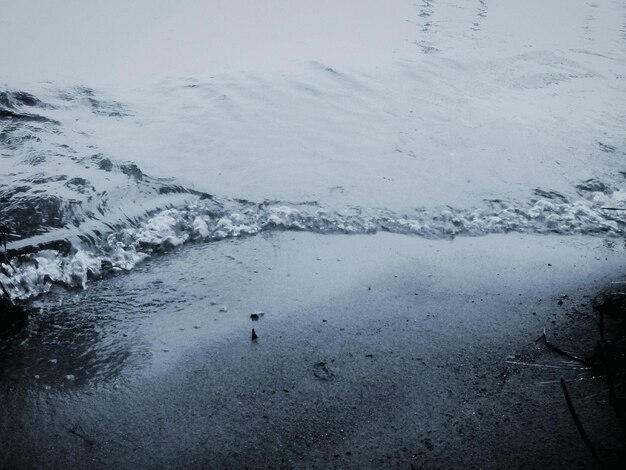 Foto hooghoekbeeld van het strand