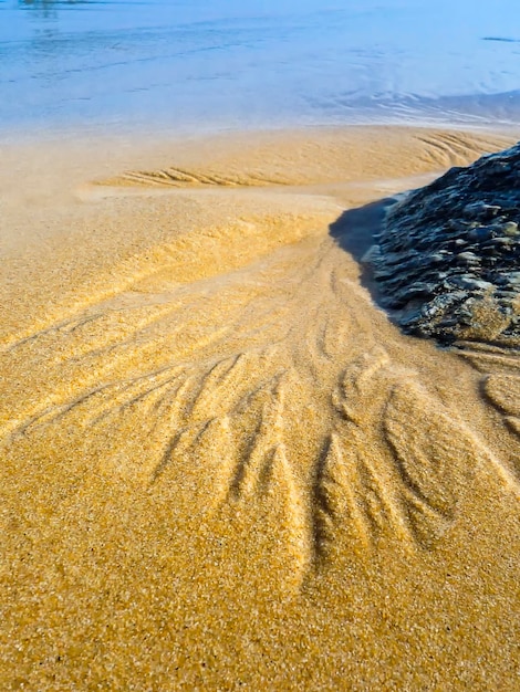 Foto hooghoekbeeld van het strand