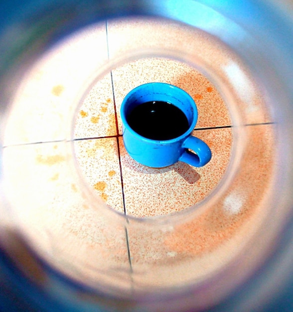 Foto hooghoekbeeld van koffie