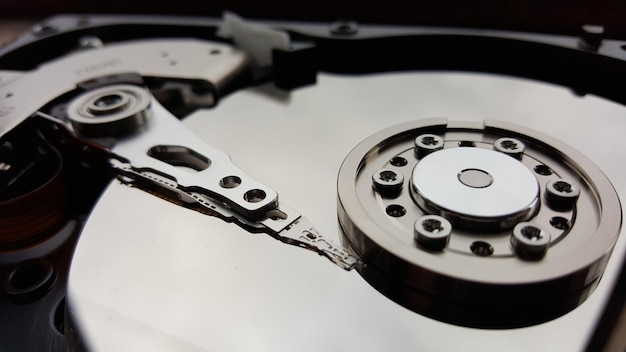 Hooghoekbeeld van oude technologie