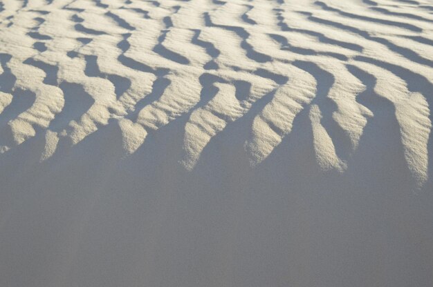 Foto hooghoekbeeld van schaduw op zand