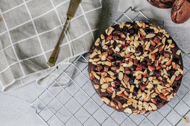 Foto hooghoekweergave van fruit op tafel