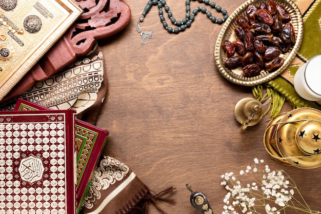 Hoogste menings nieuwe jaar Islamitische houten achtergrond